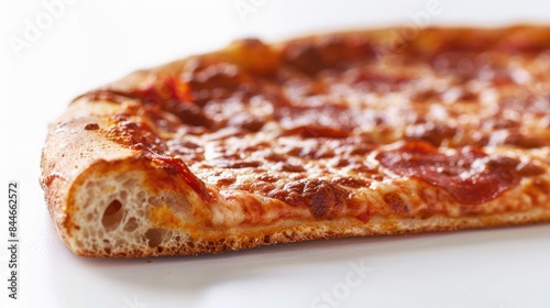Isolated Side View of Italian Pizza