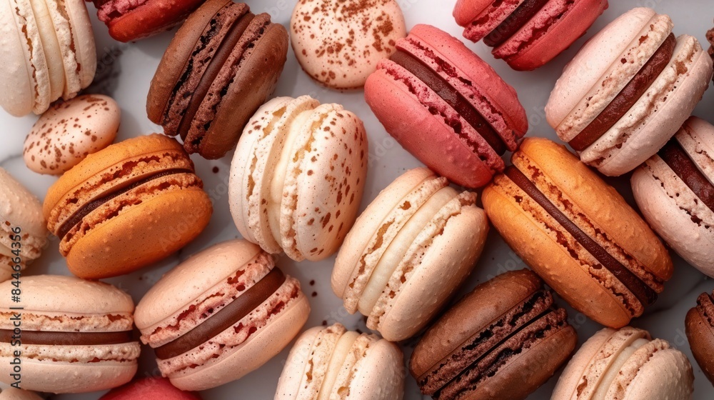 Colorful Macarons in a Pile Colorful Macarons in a Pile