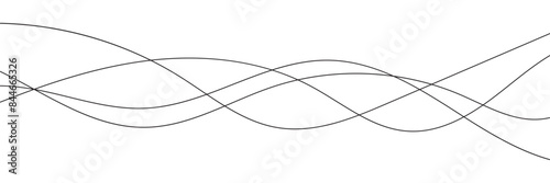 Curve wave seamless pattern. Thin line wavy abstract vector background. Curve wave seamless pattern. Line art striped graphic template. Vector illustration in white background . eps 10