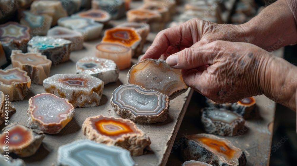 Collecting Agate Stones in the Collection Room 