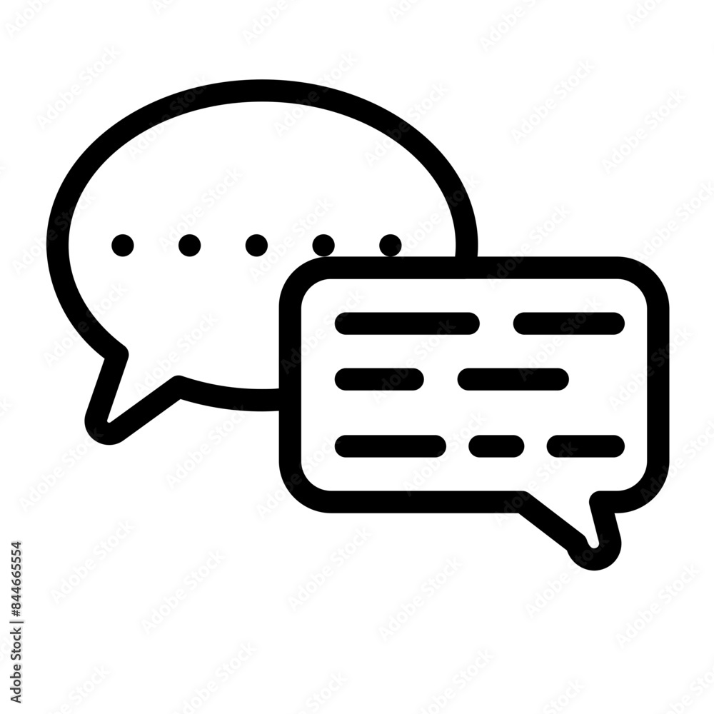 chat illustration line icon