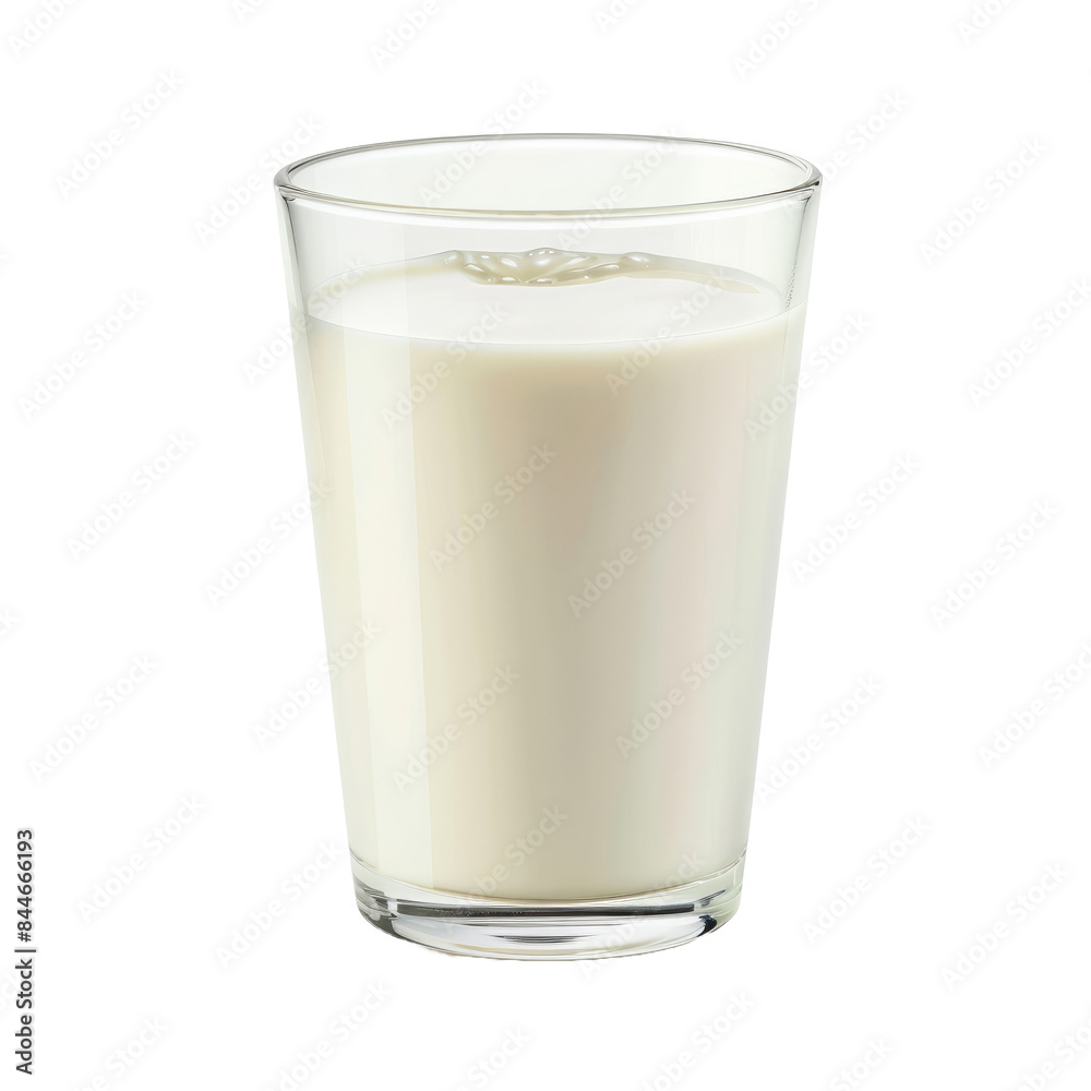 Milk in the glass on white background Milk in the glass on white background
