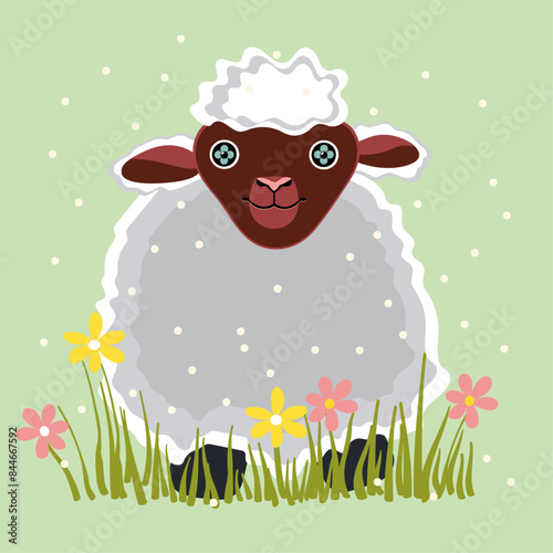 Lamb in the meadow