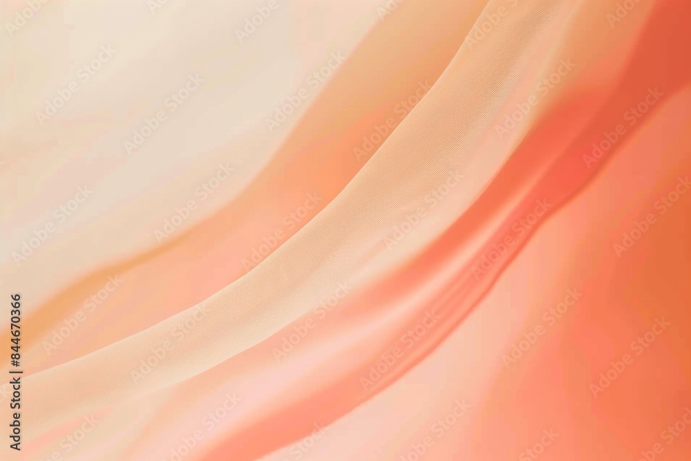 Obraz premium Peach color abstract gradient background, silk fabric texture