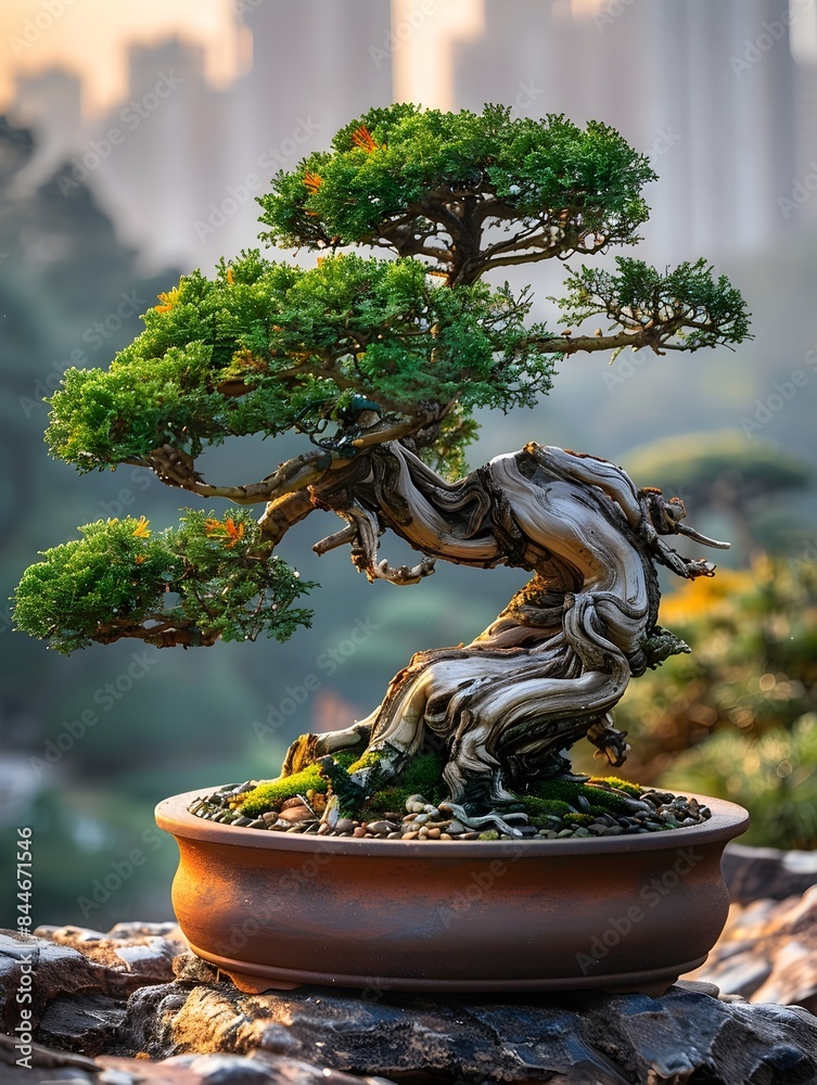 Captivating Bonsai Tree Elegantly Nestled in a Ceramic Pot Showcasing Intricate Details and Lush Foliage Captivating Bonsai Tree Elegantly Nestled in a Ceramic Pot Showcasing Intricate Details and Lush Foliage