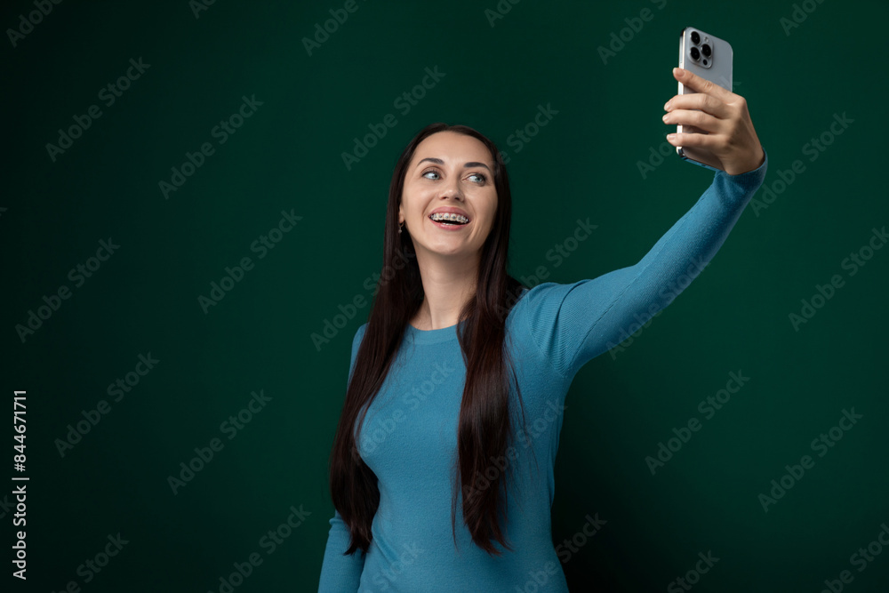 Woman Taking a Selfie With Cell Phone Woman Taking a Selfie With Cell Phone