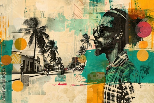 Reggae Music Heritage of Kingston Art Collage

