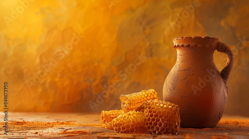 clay mead jug with honeycomb