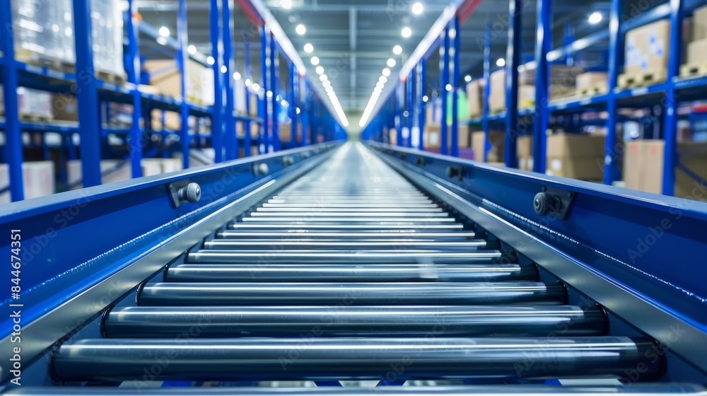 Fototapeta premium Factory with Conveyor System