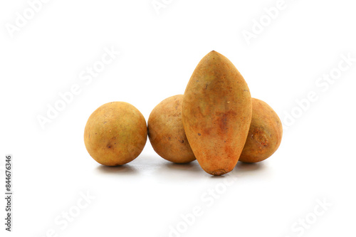 sapodilla fruit  isolated on the white background