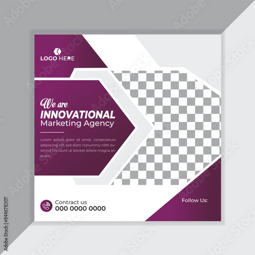 we are innovational marketing agency social media post design.