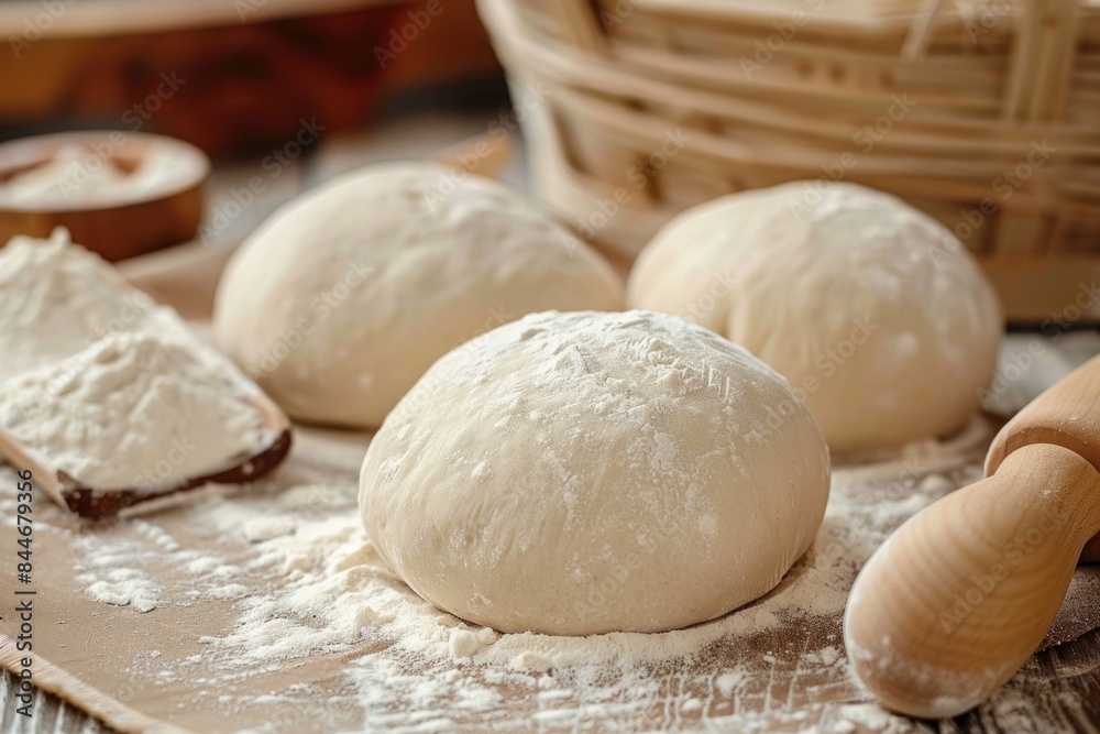 Preparing dough for baking delicious bread Preparing dough for baking delicious bread