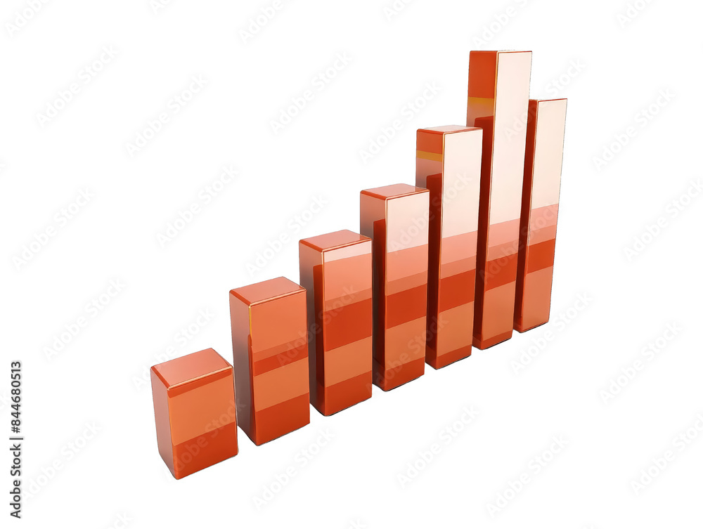 3D bar chart illustration depicting growth and success, perfect for business presentations, reports, and data visualization. 3D bar chart illustration depicting growth and success, perfect for business presentations, reports, and data visualization.