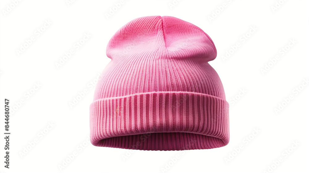 pink beanie hat isolated on white background pink beanie hat isolated on white background