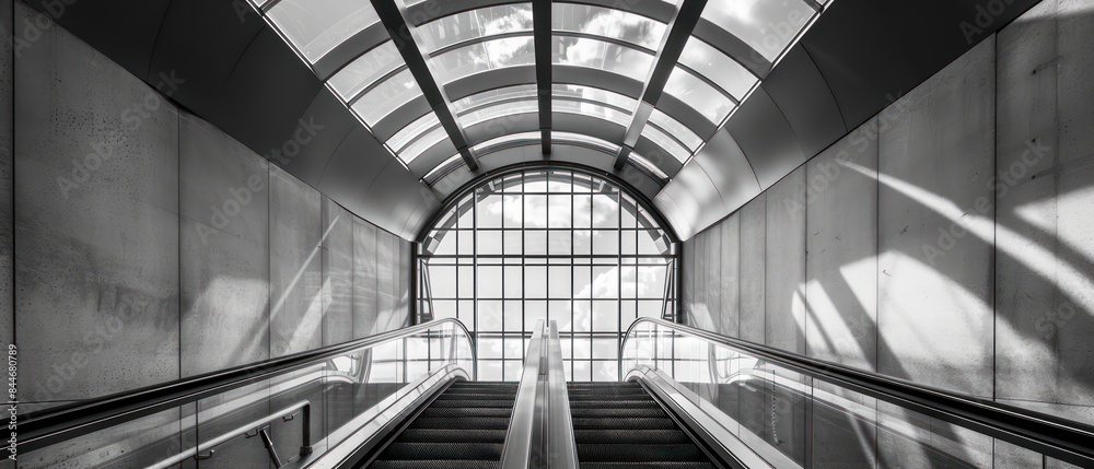 Obraz premium Black and white modern architecture makes a bold statement with its stark contrast and clean, minimalist design