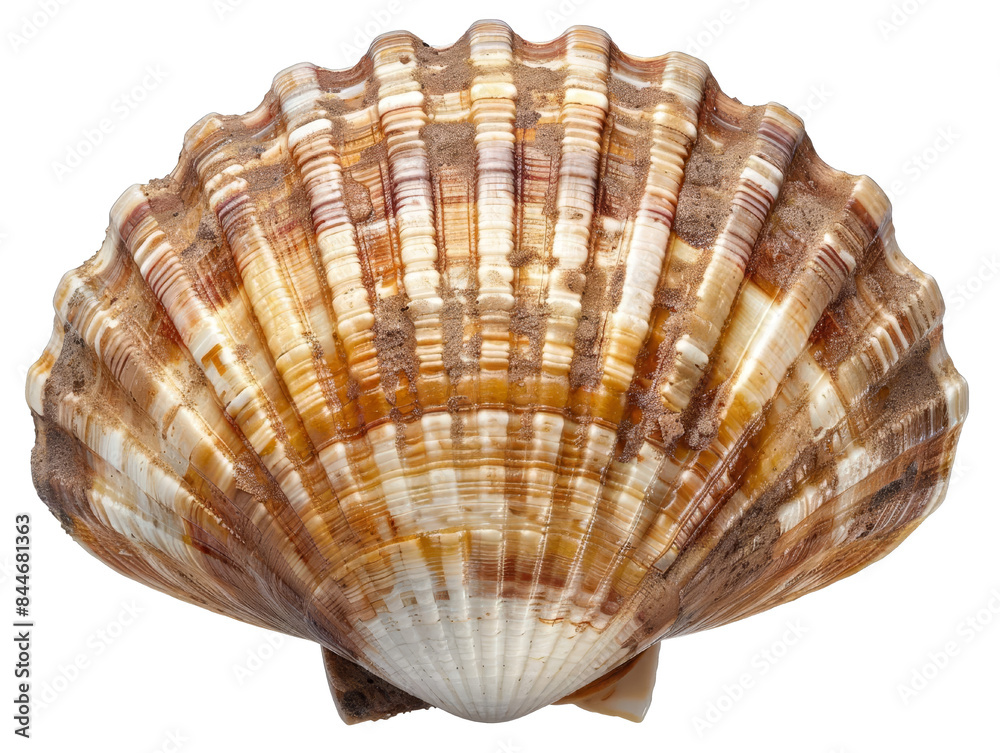 Close-up image of a beautifully patterned seashell with a rich brown and white texture, showcasing nature's intricate details. Close-up image of a beautifully patterned seashell with a rich brown and white texture, showcasing nature's intricate details.
