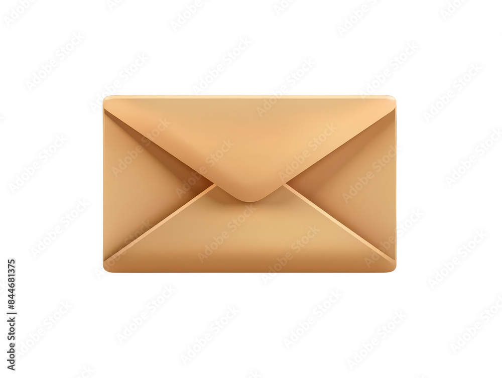 Close-up of a brown envelope isolated on a white background. Perfect for illustrating communication, mail, and delivery concepts. Close-up of a brown envelope isolated on a white background. Perfect for illustrating communication, mail, and delivery concepts.