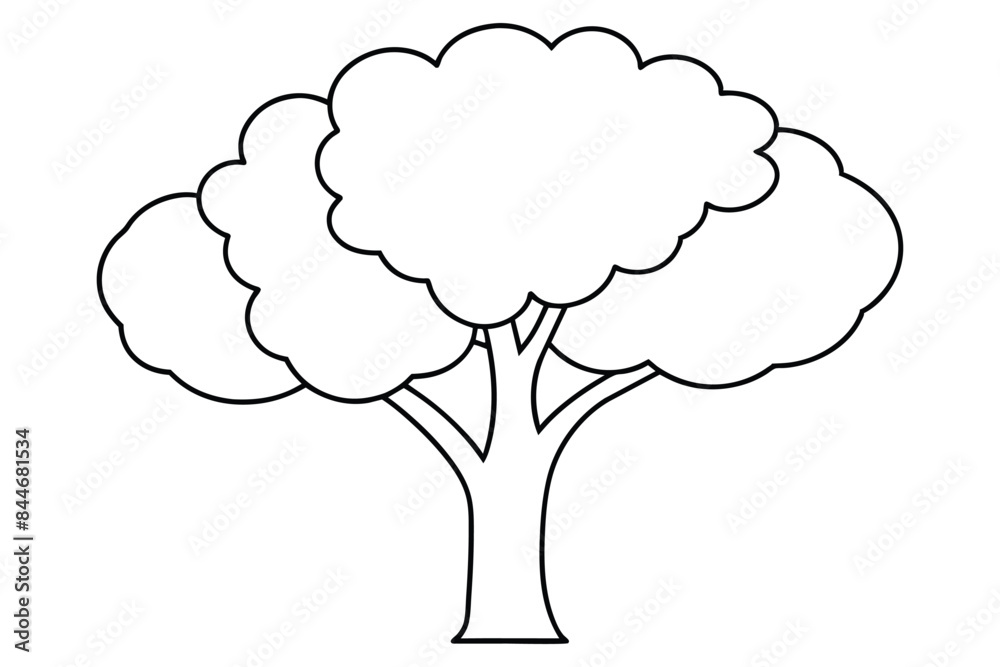 Tree line art vector illustration Tree line art vector illustration