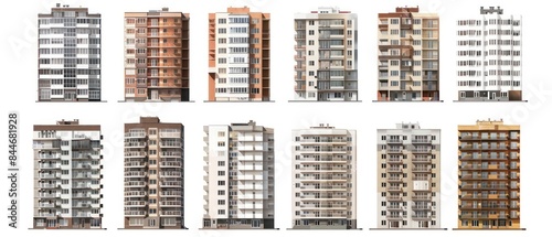 residential apartment block, modern wood and concrete, architectural plans, facades east