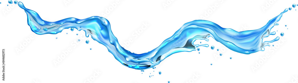 custom made wallpaper toronto digitalAbstract blue water splashing isolated on white background, cut out