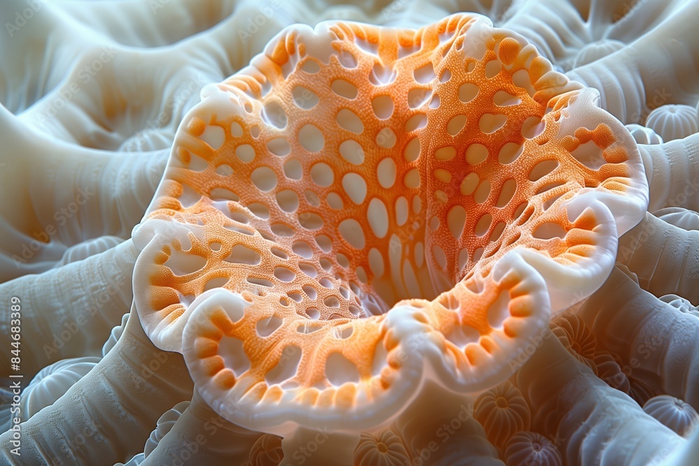 Hard Brain Coral Organic Texture Macro Photo Abstract Background Hard Brain Coral Organic Texture Macro Photo Abstract Background