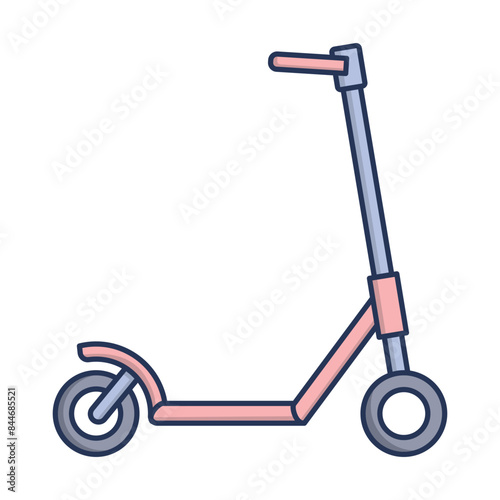 Kick scooter icon on white background design template