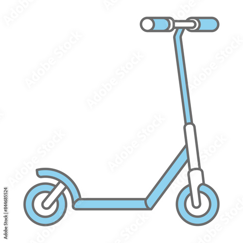 Kick scooter icon on white background design template