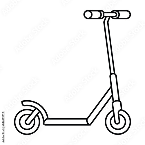 Kick scooter icon on white background design template