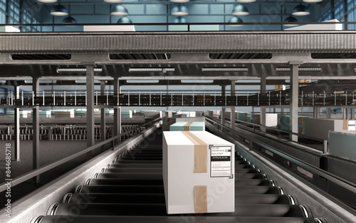 Conveyor in automated wareh...