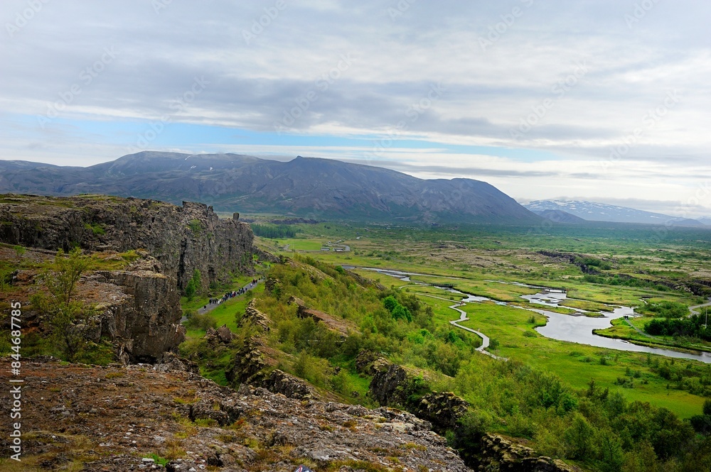 Fototapeta premium Walking along the North American tectonic plate