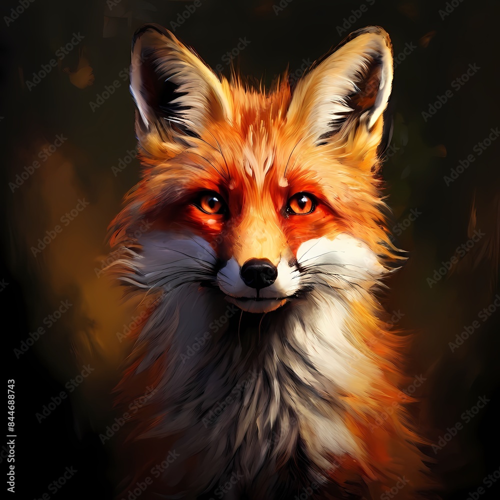 Majestic Red Fox in Its Natural Habitat Majestic Red Fox in Its Natural Habitat
