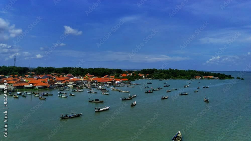 A scenic view of a small village near the beach in Socah, Bangkalan, Madura. A scenic view of a small village near the beach in Socah, Bangkalan, Madura.