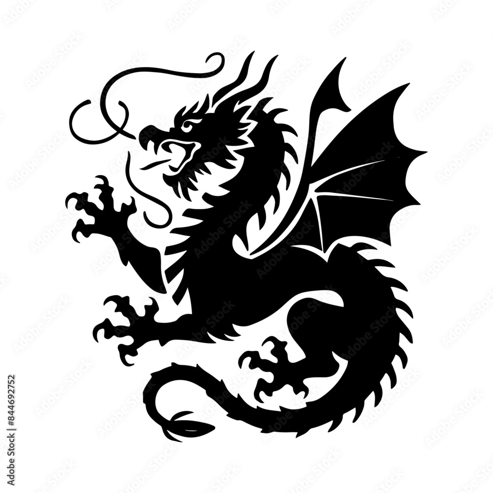 Here is an illustration of a Chinese dragon Here is an illustration of a Chinese dragon