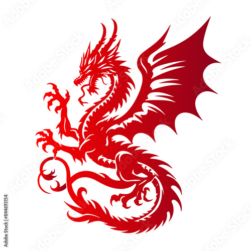 Wallpaper Mural Here is an illustration of a Chinese dragon Torontodigital.ca