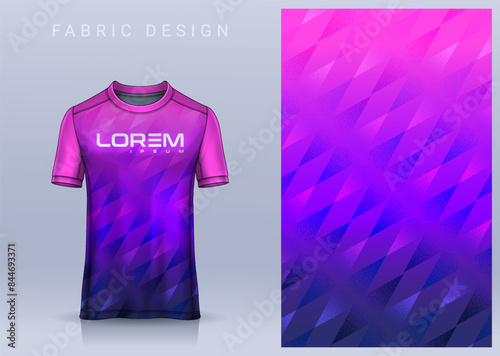 Fabric textile design for Sport t-shirt, Soccer jersey mockup for football club. uniform front view.	
