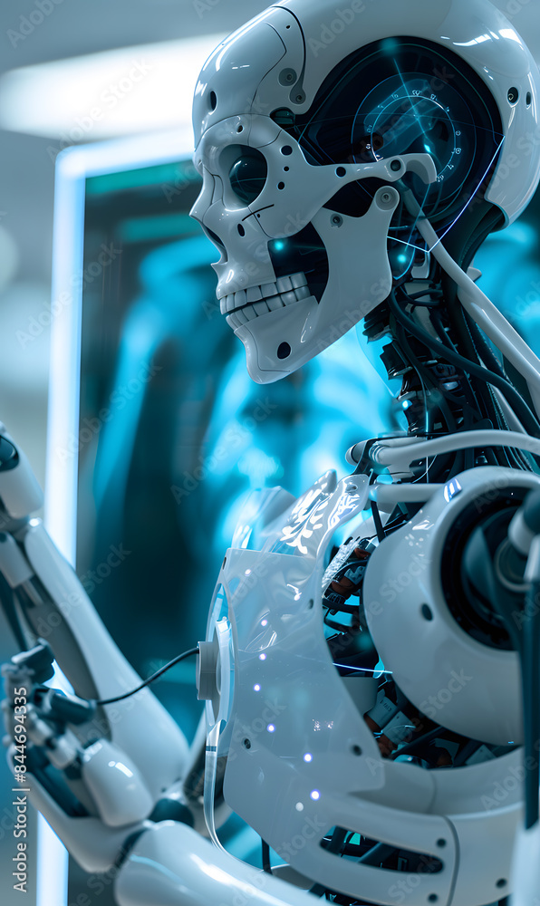 Fototapeta premium Robots and medical technology Helps doctors improve their ability to treat patients.