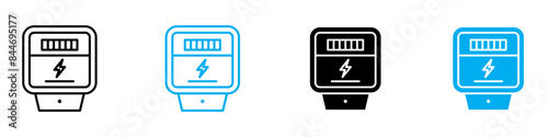 Electric meter icon representing electrical meter readings and usage