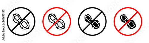 No peanut sign indicating a peanut-free area due to allergy concerns