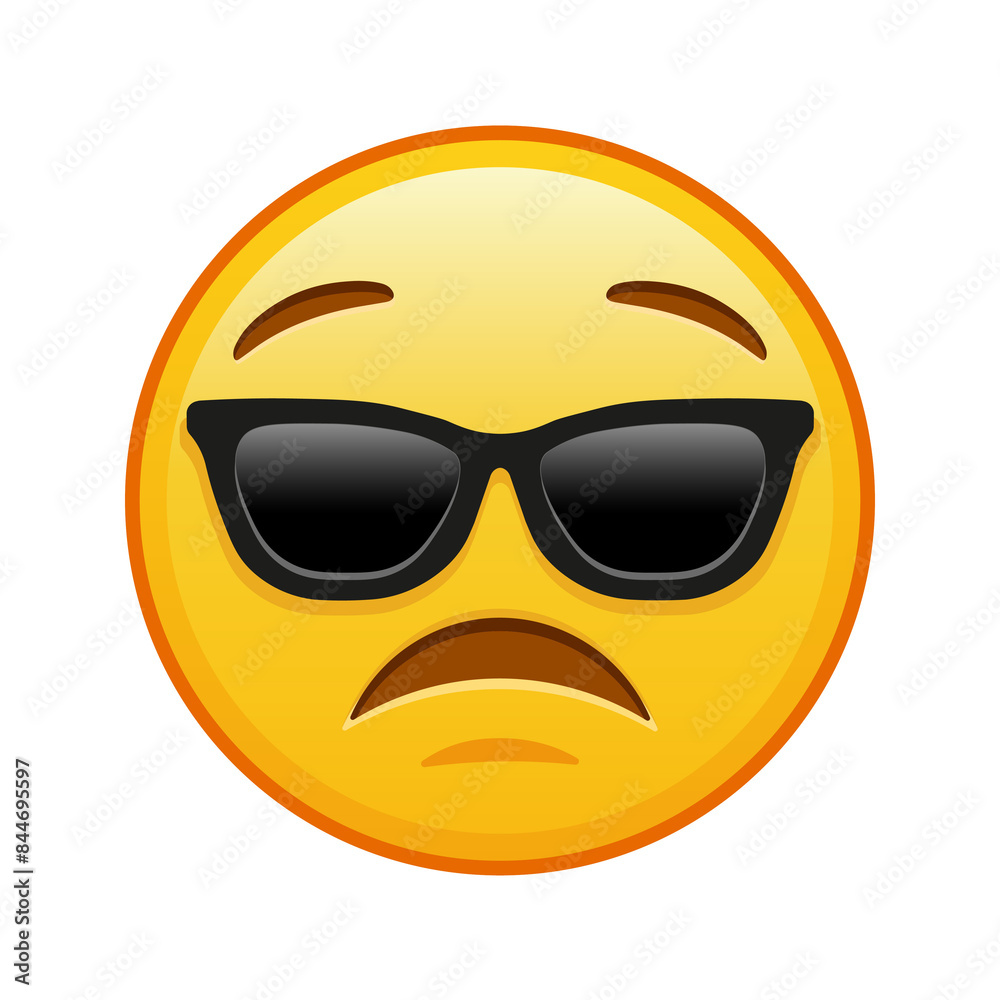 Excited face with sunglasses Large size of yellow emoji smile Excited face with sunglasses Large size of yellow emoji smile