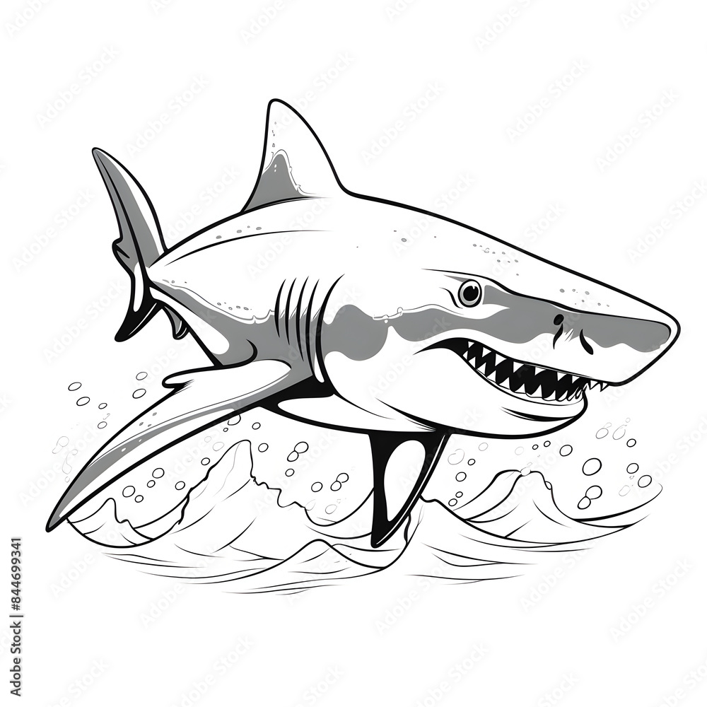 Obraz premium painting shark