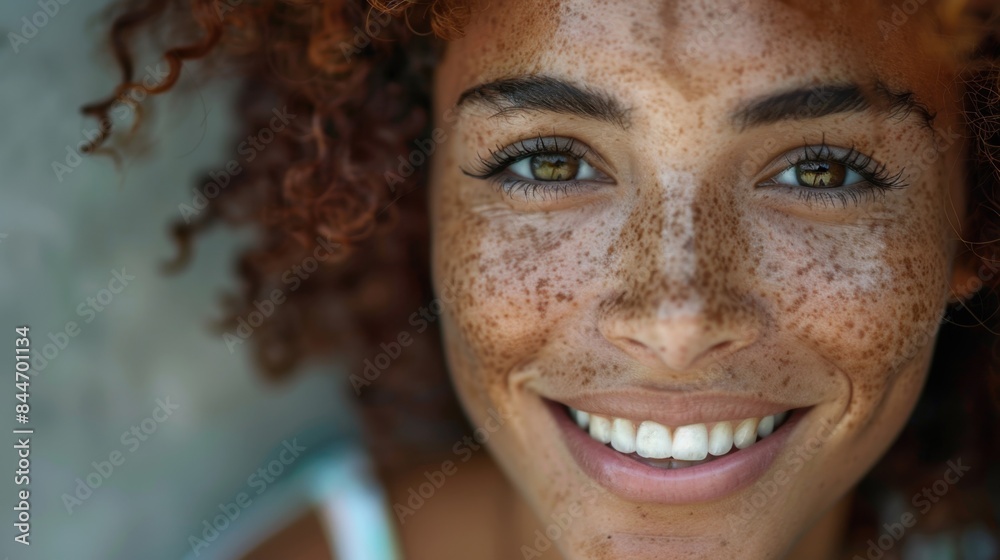Close-up portrait of a person with vitiligo smiling confidently. Authentic and beautiful. --ar 16:9 --style raw Job ID: 18fa92a6-75d0-4df8-915d-1178280aebc2 Close-up portrait of a person with vitiligo smiling confidently. Authentic and beautiful. --ar 16:9 --style raw Job ID: 18fa92a6-75d0-4df8-915d-1178280aebc2