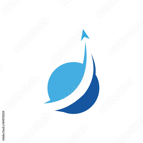 rocket and increases logo vector