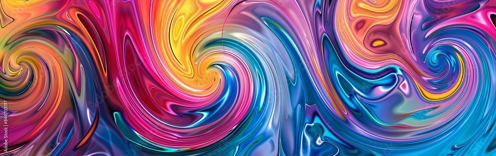 Psychedelic Swirl of Vivid Rainbow Colors Psychedelic Swirl of Vivid Rainbow Colors