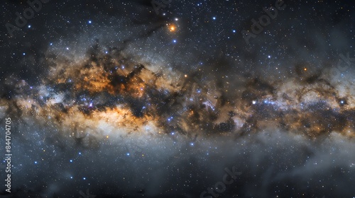 A stunning image of the Milky Way galaxy as seen from a remote space observatory, capturing the beauty of the night sky filled with billions of stars and celestial objects photo