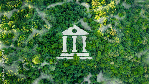 фотографія Environmental Law Court Internationalization of business and industrial organizations The world of law for environmental regulation Sustainable environmental concept
