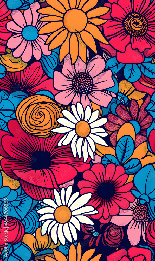 Seamless pattern of flower. Seamless pattern of flower.