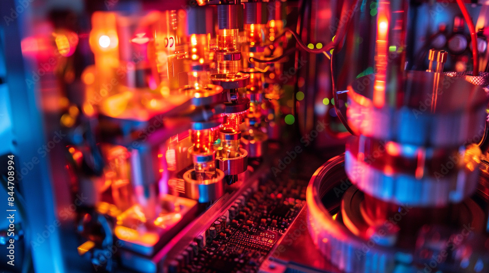 dilution refrigerator a crucial component of quantum computers used to cool the quantum processor to near absolute zero temperatures to minimize decoherence and enable quantum coherence. dilution refrigerator a crucial component of quantum computers used to cool the quantum processor to near absolute zero temperatures to minimize decoherence and enable quantum coherence.