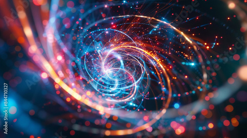 A visualization of quantum entanglement illustrating the interconnectedness of quantum particles across vast distances a phenomenon that forms the basis of quantum