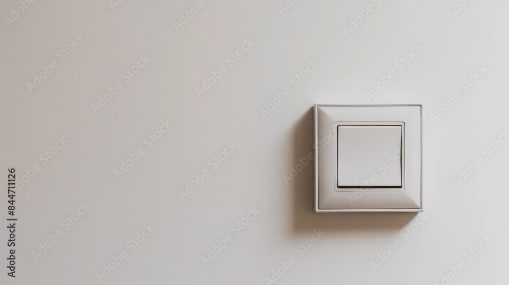 Light switch against white wall with empty space Light switch against white wall with empty space