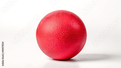 red rubber ball isolated on white background